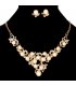 SET520 - Pearl rhinestone short clavicle necklace Set